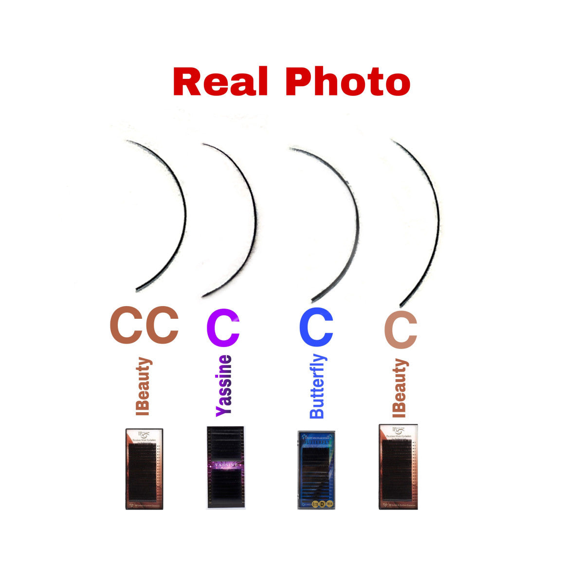 Curbura C Yassine Premium 20 linii, fir cu fir, extensii de gene