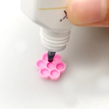 100 buc floricele roz pentru adeziv