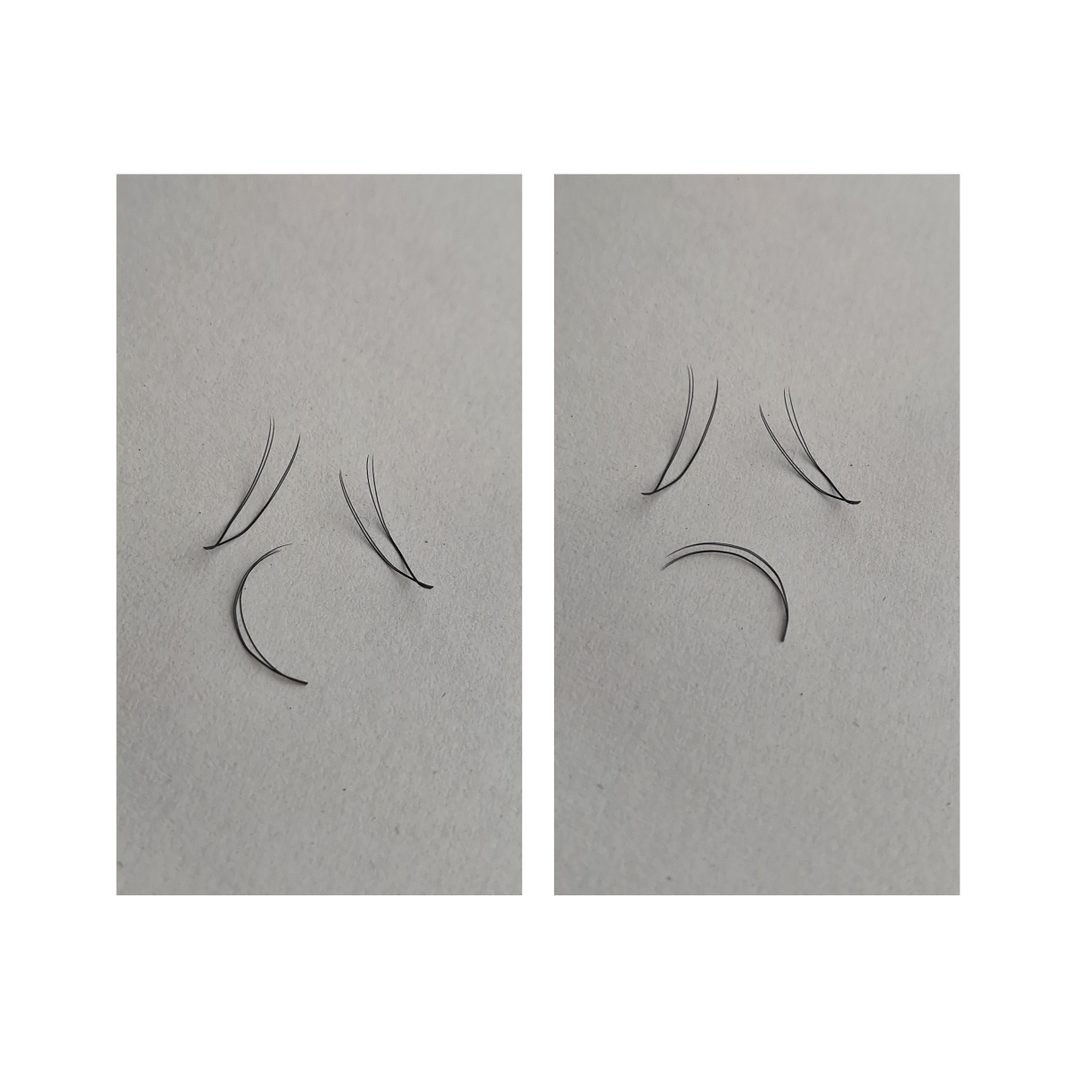 Pre-made Curbura D Pinky 2D U 0.07 - Extensii de gene gata facute