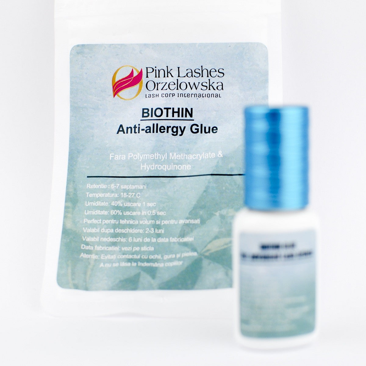 BioThin - Medical, AntiAlergic Cele mai sigur din lume Adeziv extensii gene 5ml