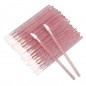 Mini aplicadores brillantes, bastones de cepillo para labios para aplicar extensiones de pestañas - 50 piezas