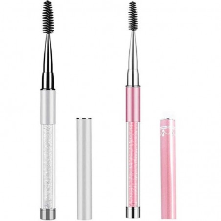 Cepillo Glam Mascara - Swarovski para cepillar extensiones de pestañas, BLANCO