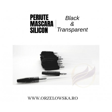 Set 50 periute mascara pentru extensii gene- Silicon, diverse culori