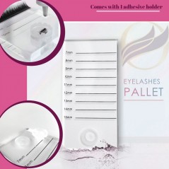 Pallete, with small adhesive flower groove for eyelash extensions