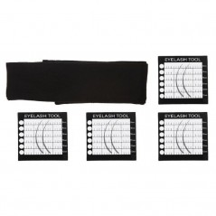 Suport magnetic cu 4 palete magnetice pentru aplicarea extensiilor de gene + set de inele cadou