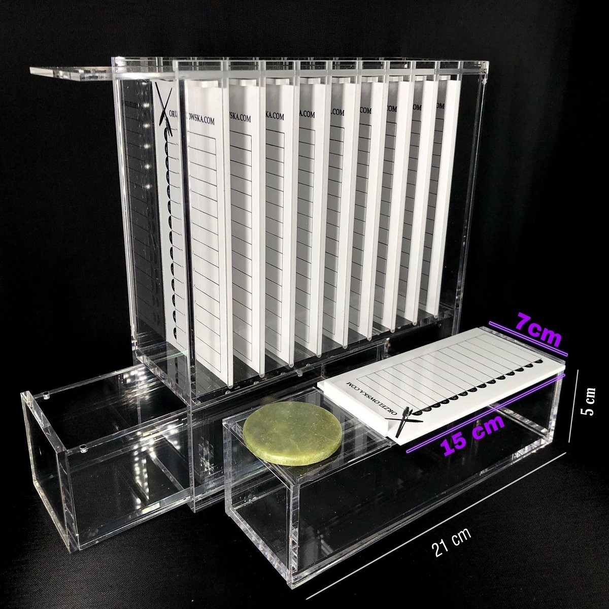 Organizator cu 9 palete magnetice si support palete magnetic.