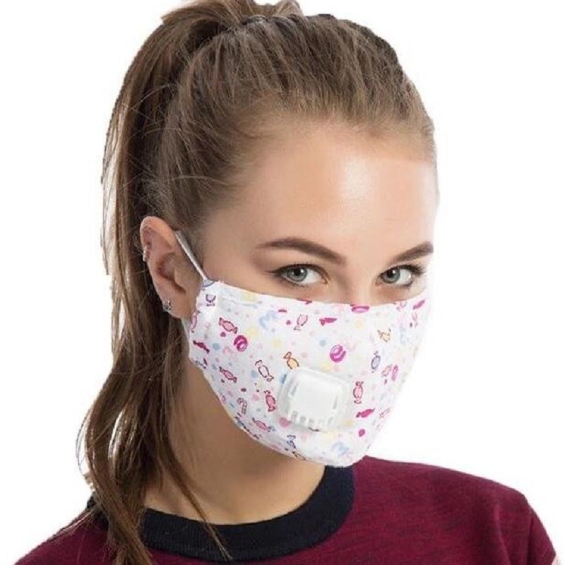 Candy - Face Mask, Fashion Reusable Mask - Breathable & Washable with Soft Elastic Earloop - Protection Cover Mouth & Nose Dust