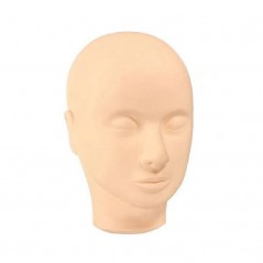 KIT - Mannequin Head, Practice Training Head for Lash Extention, Soft-Touch Rubber, Easy to Clean