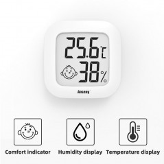 Termómetro digital mini, para medir la humedad y la temperatura, higrómetro digital