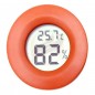 Termómetro digital mini, redondo, para medir la humedad y la temperatura, higrómetro digital, 4,5 cm