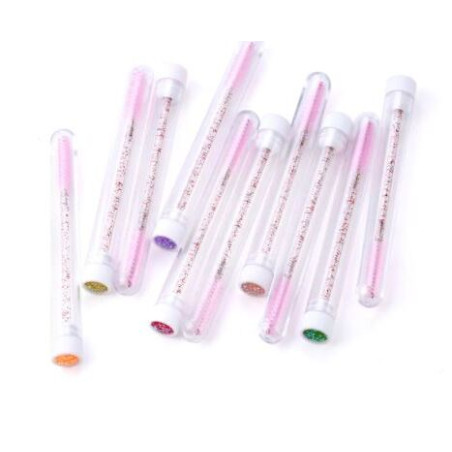 Glitter mascara wands for brushing the eyelash extensions, for your clients - Light Pink