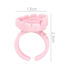 Heart Glue Ring - for eyelash extensions, 50 pcs