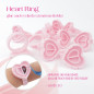 Heart Glue Ring - for eyelash extensions, 50 pcs