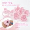 Heart Glue Ring - for eyelash extensions, 50 pcs