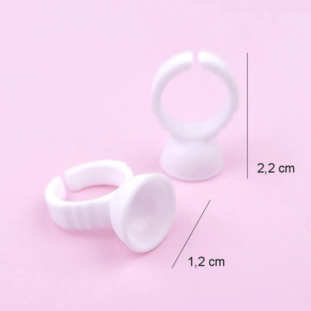 10 pcs white Glue Ring for eyelash extensions