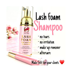 Lash Foam Set in Pink gift bag, Lash Shampoo