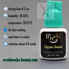 Hyper Bond Glue 5ml, iBeauty, 0.5 sec, for low humidity/mega volume/ very fast workers