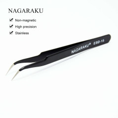 Pinza Nagaraku ESD-15, para extensiones de pestañas, agarre preciso