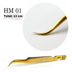 Tweezer HM01, 13mm, Gold, medium curl