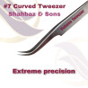 Pinzette no.7 Curved Tweezer Shahbaz & Sons, Precisione Eccellente, Per extension ciglia volume