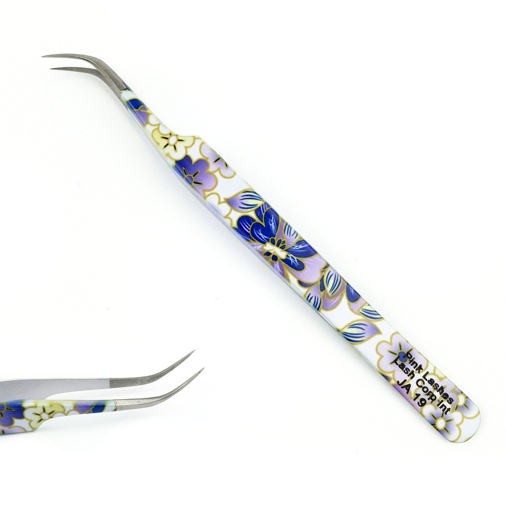 Tweezer 19 for Volume tehniques, for eyelash extensions, Flower edition