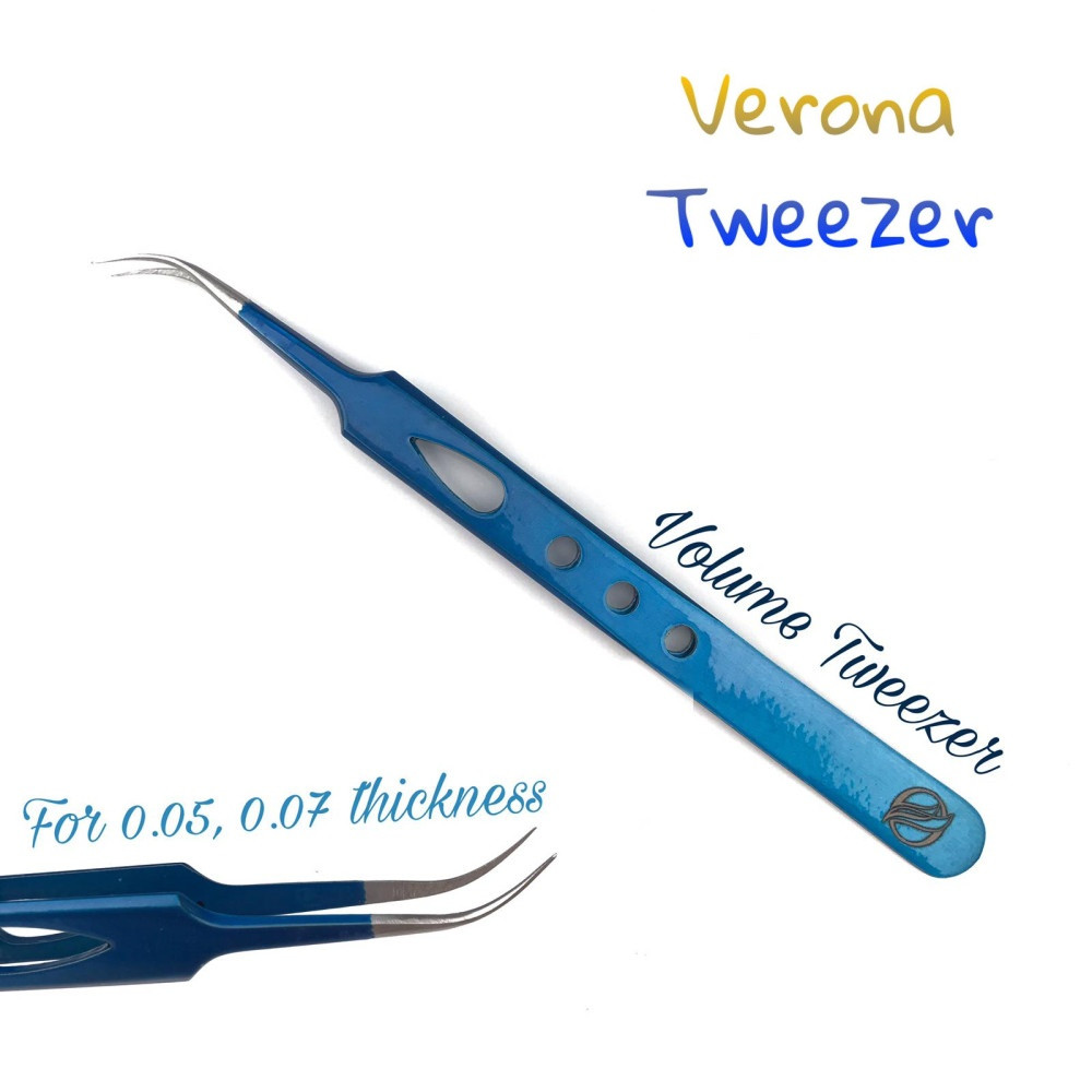 Mega volume, Verona Tweezers, for eyelash extensions