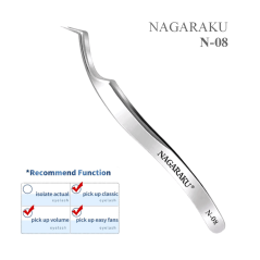 Pinza Nagaraku N-08, para extensiones de pestañas