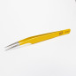 Spring JB-057 Straight Tweezer, for eyelash extensions, Yellow