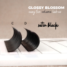 0.07 CGlossy Blossom, facile ventaglio, ciglia flower, aspetto setoso nero, 12 linee