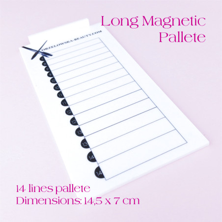 Palete Magnética Larga - 7 x 14,5 cm para extensiones de pestañas, soporte de pestañas para extensiones de pestañas