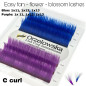 0.07 Easy Fan lashes, Volum, Blossom flower - Blue & Purple 11-13