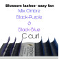 0.07 Easy Fan lashes, mix 11-13, Volum, Blossom Ombre - Blue & Purple