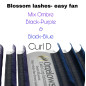 0.07 Easy Fan lashes, mix 11-13, Volum, Blossom Ombre - Blue & Purple