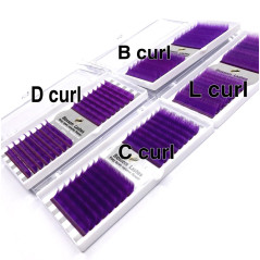 B,C,D,L 0.07 Extension ciglia Blossom, malva, 0.07, per volume, Easy Fan