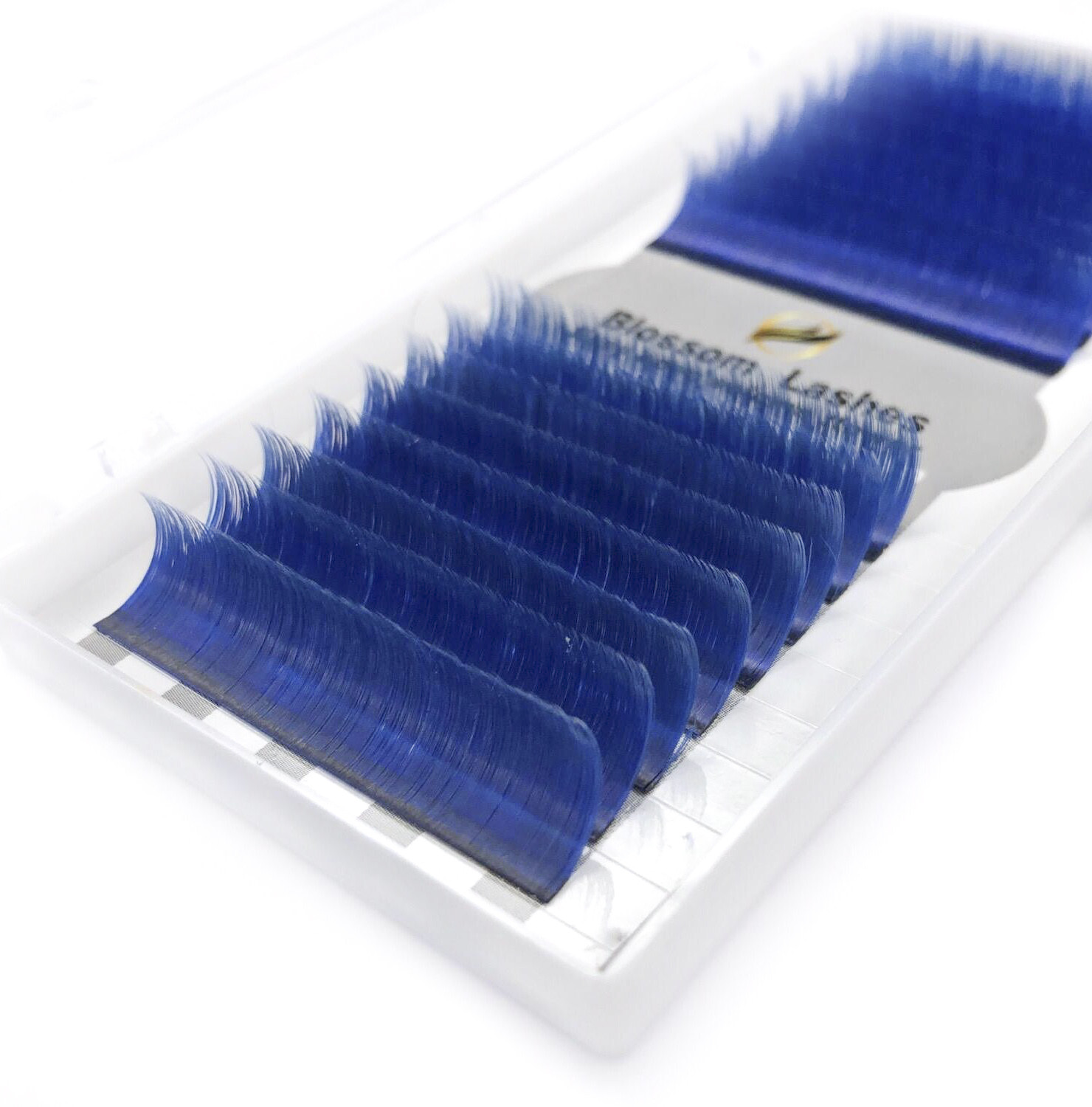 Eyelash extension Blossom, Blue, thickness 0.07, easy fan lashes, fast volume eyelash extensions