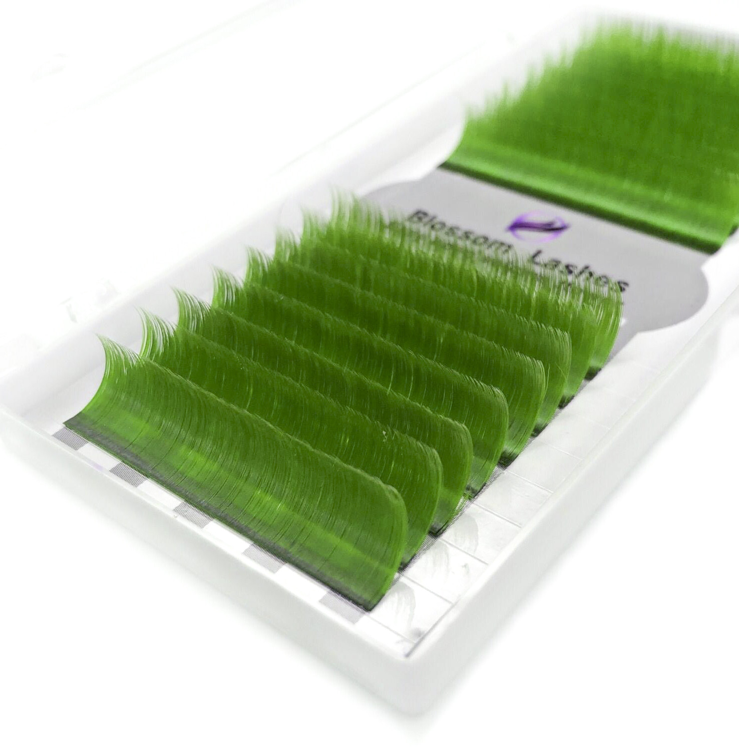 Green easy volum BLOSSOM FAN FLOWER LASHES, false eyelash extenssion