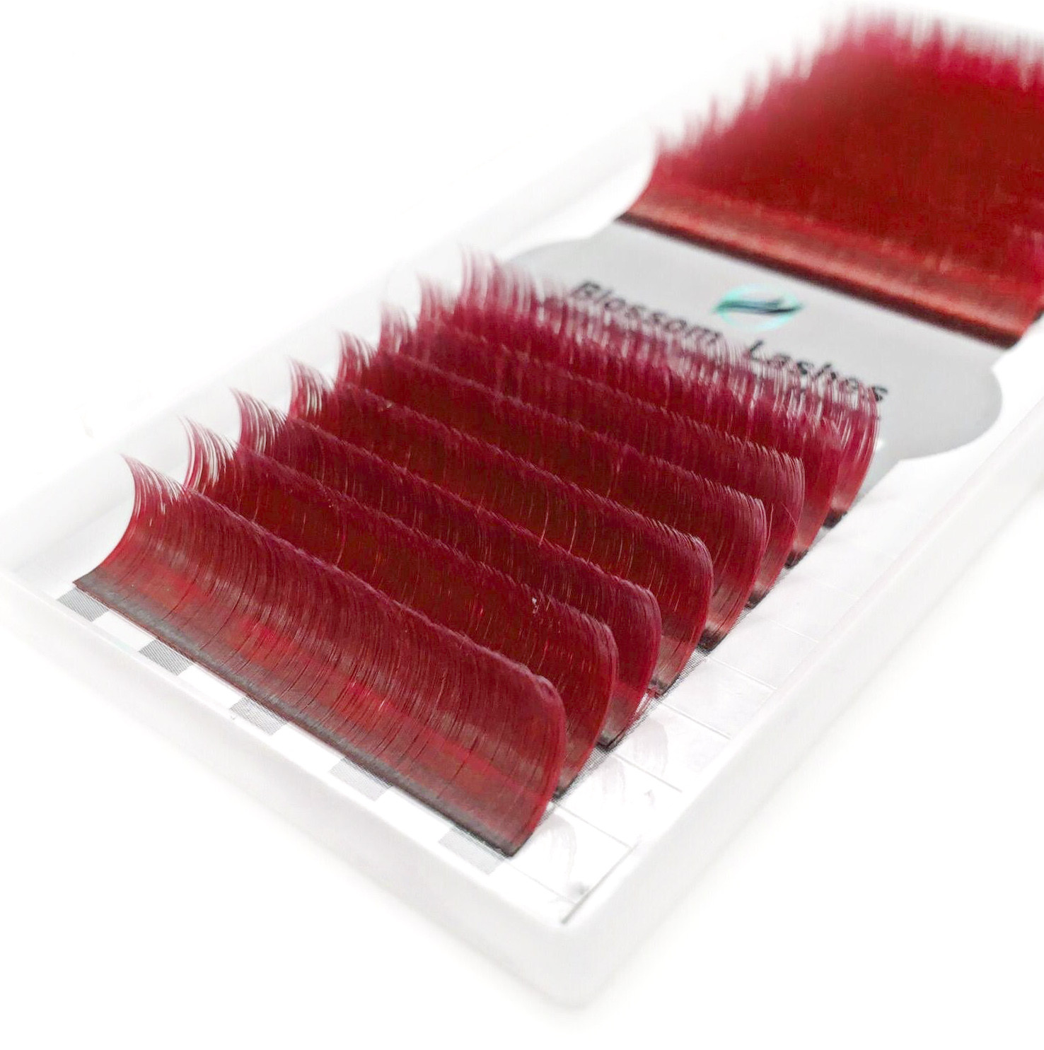 Red easy volum BLOSSOM FAN FLOWER LASHES, false eyelash extenssion