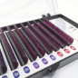 Eyelash extension Ombre iBeauty, black&Purple, thickness 0.10 two tone