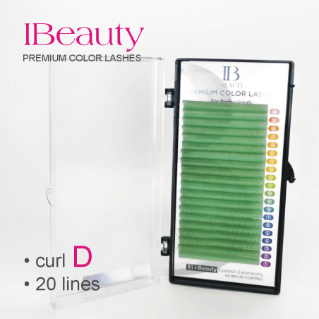 D 0.10 verde claro - Extensión de pestañas iBeauty