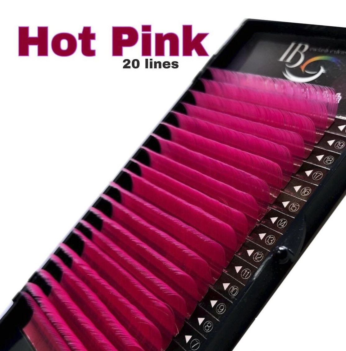 D 0.10 Hot Pink - Eyelash extension iBeauty