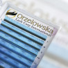 CC 0.07 Mezcla de Pestañas de Color 7-14 mm, Azul Eléctrico, extensiones de pestañas, bandeja con 8 líneas, Orzelowska
