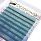 CC 0.07 O. Blue (Turquoise) Color Lashes, eyelash extensions, tray with 8 lines, Orzelowska