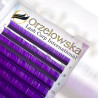 CC 0.07 Color Lashes, Violet, eyelash extensions, tray with 8 lines, Orzelowska