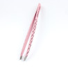 PinkLashes Professional Tweezers for eyebrows, with a sharp angled tip
