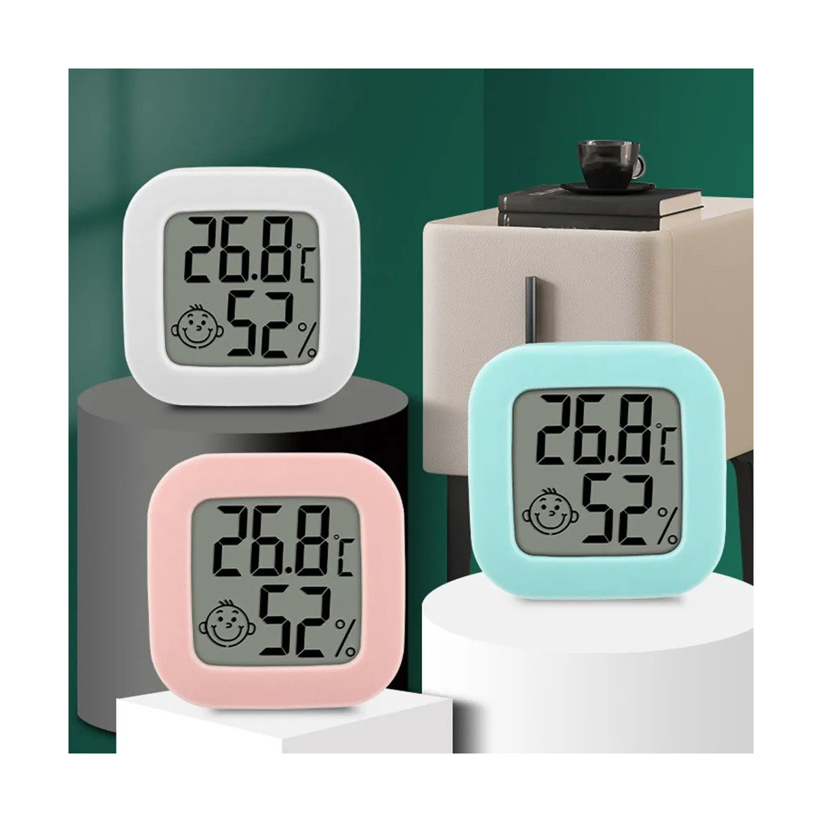 Mini digital thermometer, for measuring humidity and temperature, Digital hygrometer