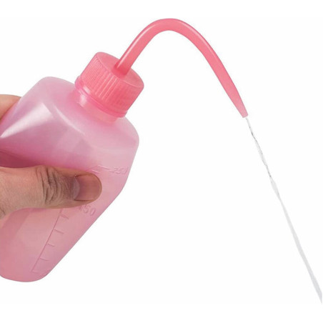 Recipient for serum with flexible nozzle, Pink bottle