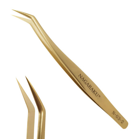 Nagaraku N-03-2 Precise catch Tweezer, for eyelash extensions