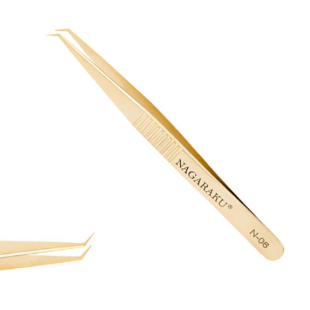 Nagaraku N-06 Precise catch Tweezer, for eyelash extensions