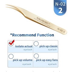 Nagaraku N-02-2 Straight Tweezer, for eyelash extensions