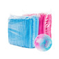 Pink and blue disposable puff bonnet, 1 piece